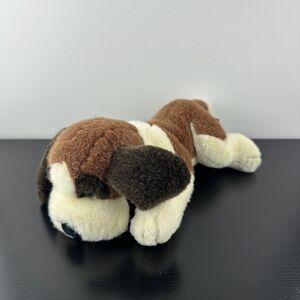 Russ Berrie Barrels St Bernard Puppy Dog 10” Brown White Plush Stuffed Animal